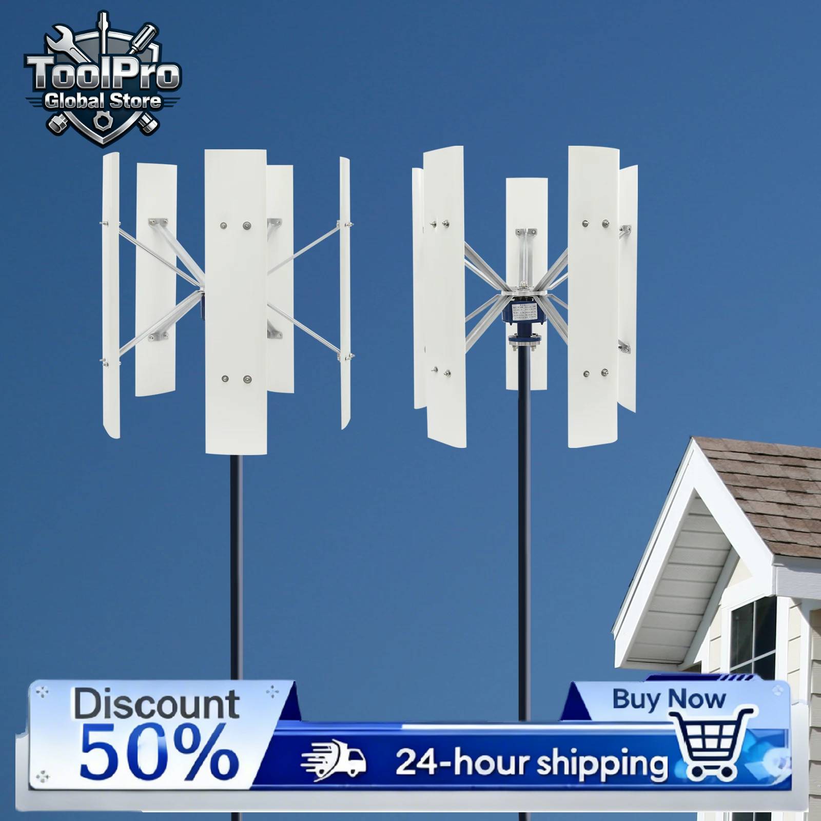 مولد طاقة رياح 12 فولت/24 فولت - مراجعة Mini Wind Turbine Vertical وسعره